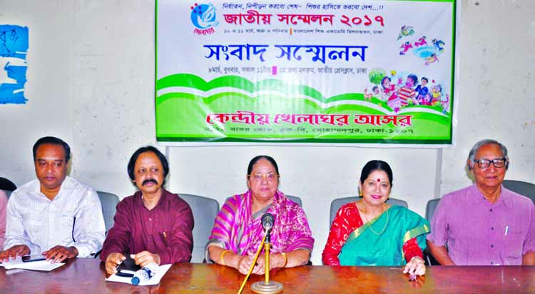 Khelaghor Ashor hold a press conference on the occasion of its National Convention at the Jatiya Press Club yesterday.