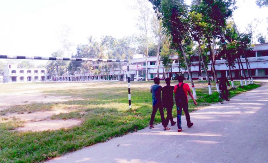 An aerial view of Raozan University College at Upazila Sadar on Chittagong -Rangamati highway.