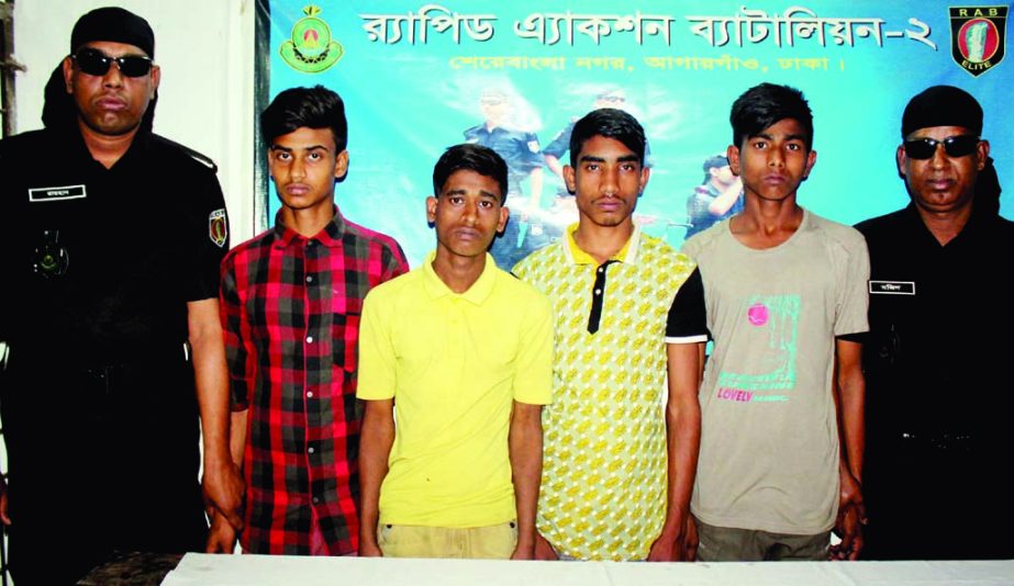 RAB-2 nabbed four persons from the city's Mohammadpur area on Monday for their allegedly involvement in Raihan killing of Manikganj.