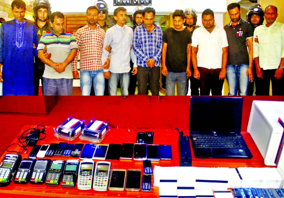 Eleven members of an ATM card forgery gang were arrested by RAB from different areas of the city on Tuesday night.