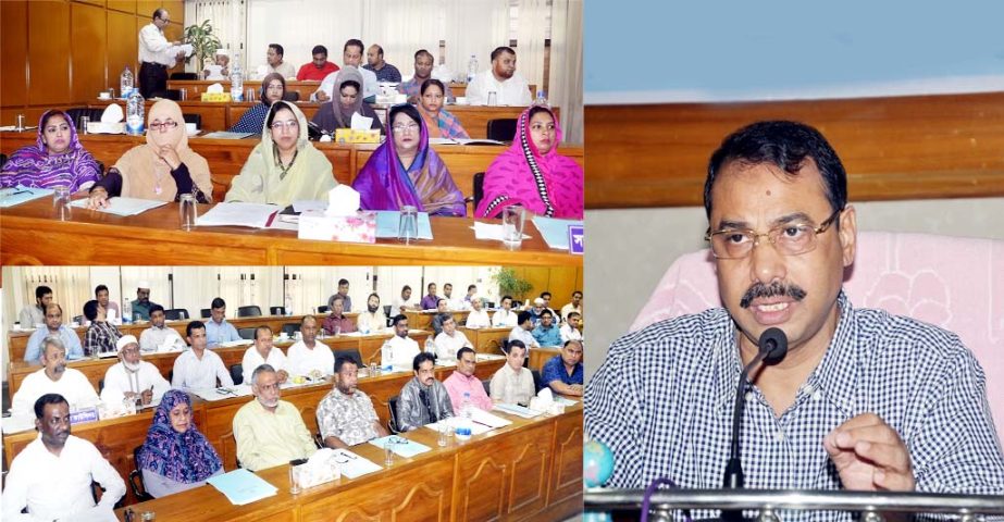 CCC Mayor A J M Nasir Uddin speaking at the 20th AGM of 5th Parishad of CCC as Chief Guest on Monday.