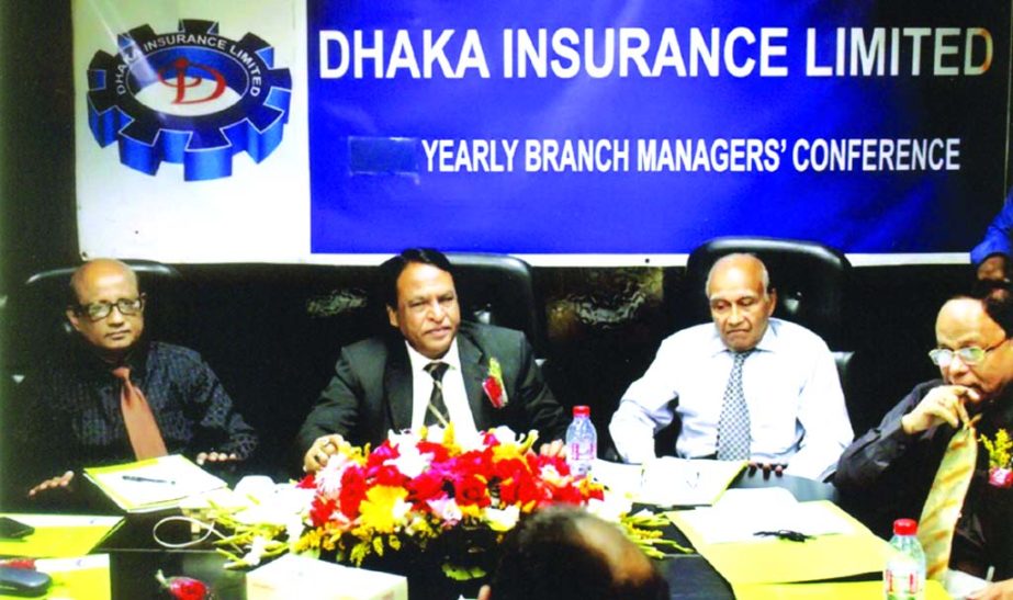 AQM Wazed Ali, Managing Director of Dhaka Insurance Company Limited, presiding over annual branch managersâ€™ conference-2016 at its head office recently. Md Ezhar Hossain, consultant, Md Abul Hasim and Deputy Managing Director of the company were pr