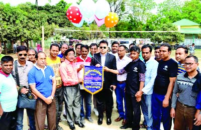 BOGRA: Md Ashraf Uddin, DC, Bogra inaugurating Independence Day Volleyball Tournament as Chief Guest organised by Bogra Press Club on Tuesday.