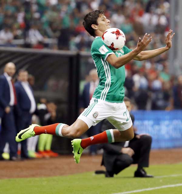 Mexico's Jurgen Damm controls the ball during a 2018 Russia World Cup qualifying soccer match between Mexico and Costa Rica at Azteca stadium in Mexico City on Friday. Mexico won the match 2-0.