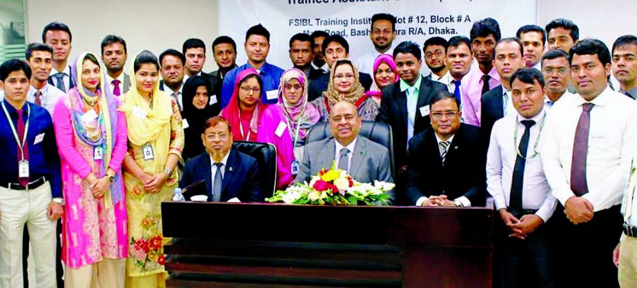 Syed Waseque Md Ali, Managing Director of First Security Islami Bank Ltd, inaugurating 38th foundation course for its Trainee Assistant Officers at bank's training institute in the city recently. Md Ataur Rahman, Principal and Muhammad Lutful Haque, Facu