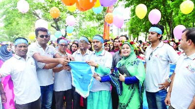 PABNA: Land Minister Shamsur Rahman Sharif speaking as Chief Guest at a remembrance meeting of 17 shaheed freedom fighters on the day of first resistance of Pakistan occupation forces at Madabpur in Pabna recently.