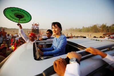 The by-elections offer a chance to weigh in Aung San Suu Kyi's one-year-old government's popularity in Myanmar as countrywide public polls are not available.