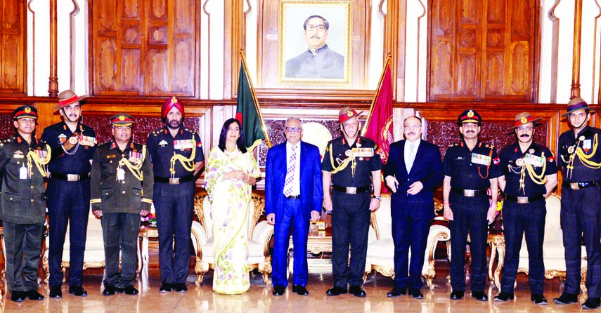Indian Army Chief General Bipin Rawat called on President Abdul Hamid at Bangabhaban on Saturday. Press Wing, Bangabhaban photo