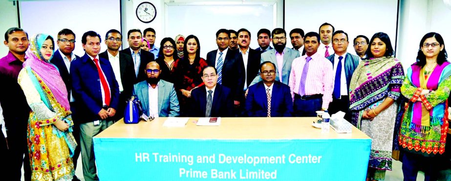 Habibur Rahman, Deputy Managing Director of Prime Bank Ltd, presiding over a daylong workshop on "Practicing Integrity & Ethics" for its Manager Operations at the bank's HR Training Center in the city recently. Kamruzzaman Khairul Kabir, Head of the ce