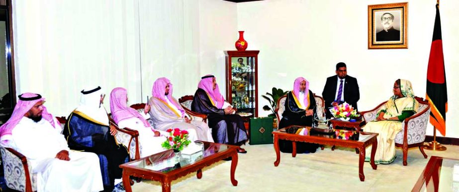 Vice President of the Holy Mosque and the Prophet's Mosque Dr Mohammad Al Khuzaim along with Imam and Preacher of the Prophet's Mosque Abdulmehsin bin Mohammad Bin Abdul Rahman Al-Qasim called on Prime Minister Sheikh Hasina at her office yesterday.