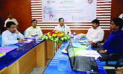 CHAPAINAWABGANJ: Md Monjur Hossain, Secretary, Bangladesh National Commission under Education Ministry addressing a view exchange meeting at DCâ€™s Conference Room organised by Proyash , a human development organisation as Chief Guest on Saturday.