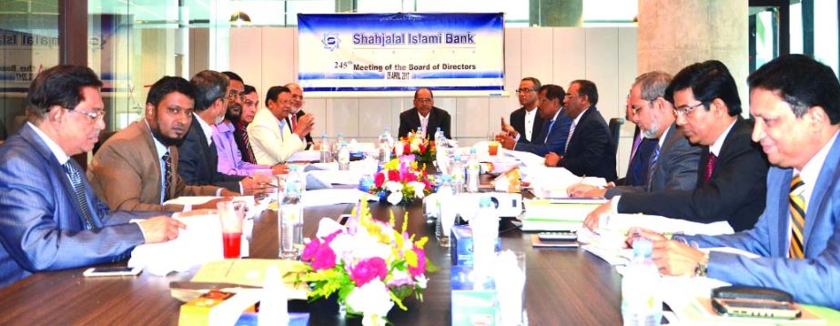 Engineer Md. Towhidur Rahman, Chairman, Board of Directors of Shahjalal Islami Bank Limited, presided over its 245th meeting at the banks head office recently, The Board recommended 10 percent cash dividend and 5 percent stock dividend on the basis of the