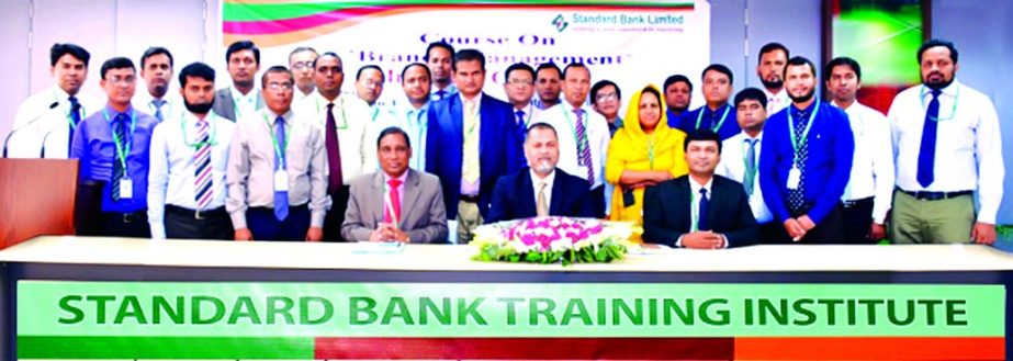 Mamun-Ur-Rashid, Managing Director of Standard Bank Limited inaugurating its three day-long course on "Branch Management" at the bank training institute in the city recently. Md Zakaria, Principal and Md Amzad Hossain Fakir, Faculty of the training inst