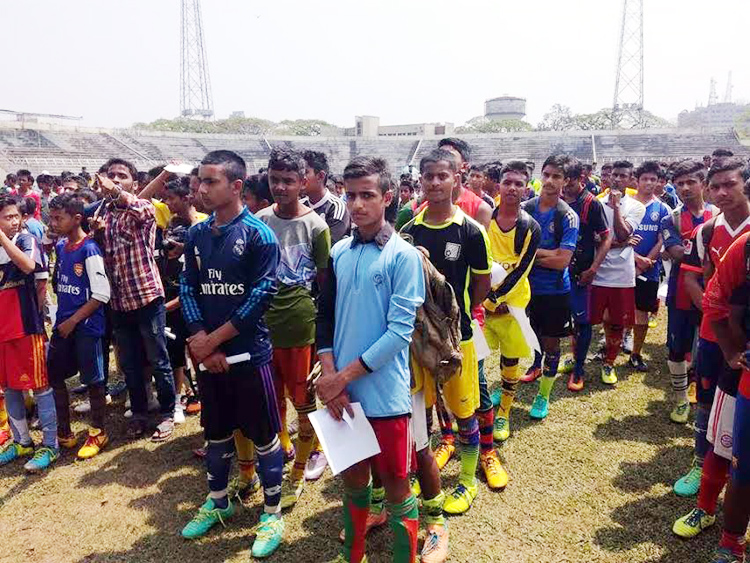 The grass-root level talent hunt for the intensive training program held at the different venues in the country on Wednesday. BKSP has arranged the program at Dinajpur, Jhalokati, Faridpur and Sylhet.