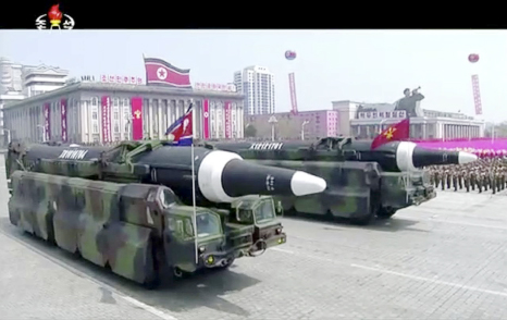 North Korea paraded a series of new, advanced missiles in front of Kim Jong Un.