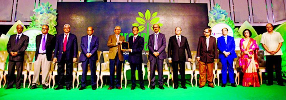 Southeast Bank along with The Financial Express and Policy Research Institute arrange a green award ceremony for entrepreneurs for their contribution to environment-friendly business operation, sustainable community development and poverty reduction at a