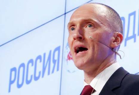 Carter Page in being scrutinised as part of a wider probe over Russian efforts to influence the 2016 elections.