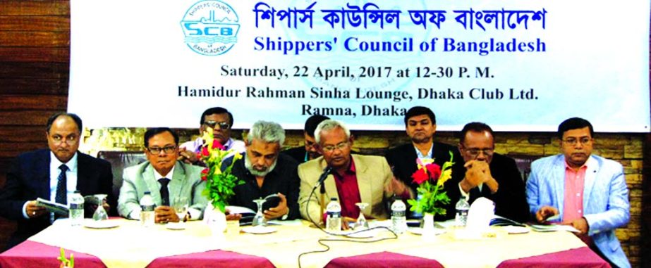 Md. Rezaul Karim, Chairman of Shippers' Council of Bangladesh presiding over its 35th AGM at Dhaka Club in the city on Saturday. The AGM reviewed, among other matters, country's trade, transport, shipping and port-related problems in the context of worl