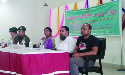 MANIKGANJ: Ferdous Ahmed, District Commandant, Ansar and VDP speaking at a meeting arranged by Daulatpur Upazila Ansar and VDP recently.