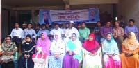 BHALUKA(Mymensingh): Bangladesh Poura Officers and Employees Association, Bhaluka observed one hour sit-in -programme demanding their salaries and pension from government yesterday.