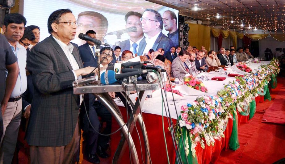 Minister for Law, Justice and Parliamentary Affairs Anisul Huq addressing an installation programme of Executive Council of Chittagong District Lawyers' Association as Chief Guest recently.