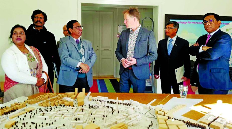 Nasrul Hamid, State Minister for Power, Energy and Mineral Resources in a curtsey call with Ibrahim Baylan, Minister for policy coordination and energy of Sweden at stock home on Friday. BD power cell DG Muhammad Hossain, Managing Director of PGCB Masud A