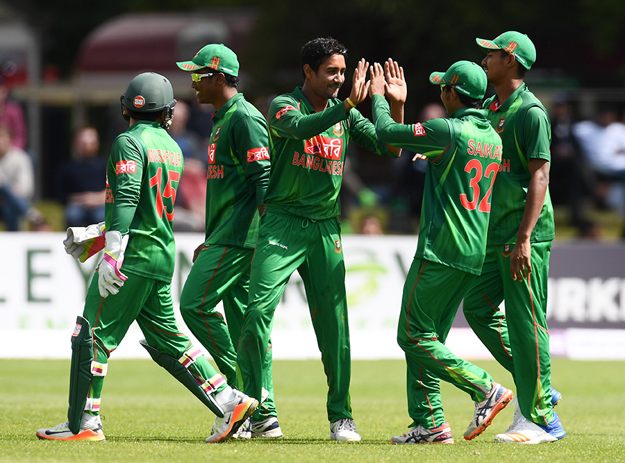 Making his international debut, Sunzamul Islam dismissed Ed Joyce for 46 during the match of Tri-Nation Series between Bangladesh and Ireland at Dublin in Ireland on Friday.