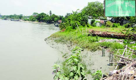 KHULNA: A view of land grabbing at Daulatpur Upazila.