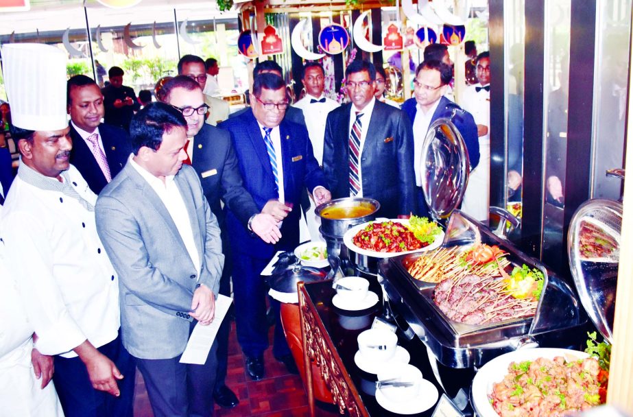 KM Abdus Salam, Additional Secretary and Managing Director of Hotel International Limited, attended the various food festival programme organized by the Sonargaon Hotel ahead of Ramandan. This photo was taken on Sunday.