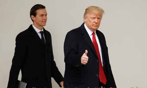 US President Donald Trump and White House Senior Adviser Jared Kushner. AP file photo