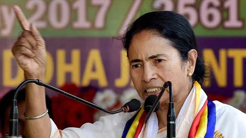 West Bengal Chief Minister Mamata Banerjee addressing a press conference in Kolkata on Monday n AP photo