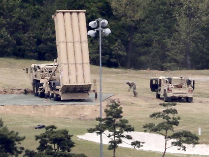 A THAAD battery consists of six truck-mounted launchers that can fire up to 48 interceptor missiles, fire control and communication equipment, and a powerful X-band radar officially known as ANTPY-2. The THAAD system was installed in the southeastern tow