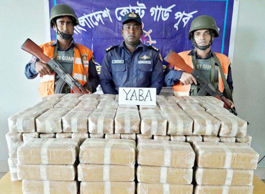 Members of Bangladesh Coast Guard recovered 13 lakh pieces of Yaba tablets worth Tk 65 lakh from Nayaghat area in Teknaf on Tuesday night.