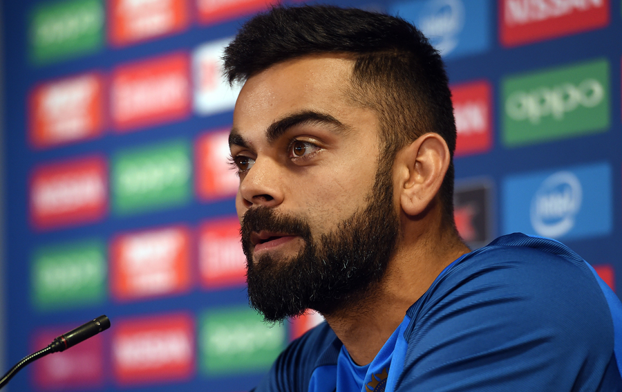 Virat Kohli speaking at a pre-match press conference at Birmingham on Saturday.