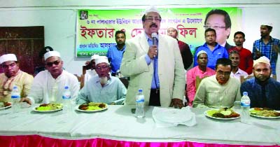 SYLHET: Mahmud-us- Samad MP speaking at an Iftar and Doa Mahfil organised by Lalabazar Union Awami League and its front organisation as Chief Guest recently.