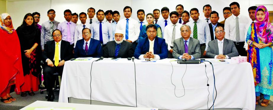 Mosleh Uddin Ahmed, Managing Director (CC) of NCC Bank Ltd, inaugurating a training programme on "Banking Induction Course" for its newly recruited Assistant Officers and Junior Officers at the banks training institute in the city recently. Md Fazlur Ra