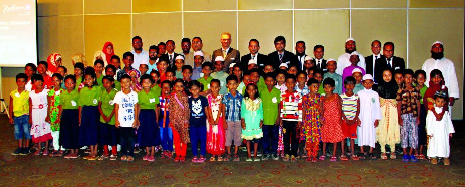 Radisson Blu Dhaka Water Garden on Wednesday organised an iftar gathering for 80 underprivileged children from various madrasa and slums in the city. Christoph Voegeli, General Manager of the hotel and Brig. Gen. Sohail Saifdin Sabir, ndc (Retd.), Managin