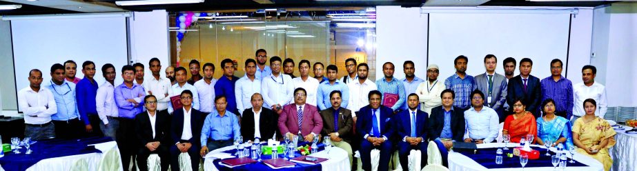 Md. Abdul Mannan, Additional Secretary, Ministry of Commerce, poses with the participants of 25 days long training programme on International Financial Reporting Standards (IFRS) was organized by the Institute of Chartered Accountants of Bangladesh (ICAB)