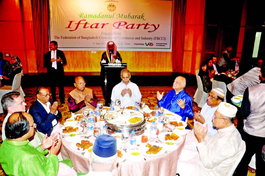 The Federation of Bangladesh Chambers of Commerce and Industry arranged an Ifter mahfil for diplomats and member of Parliaments at a city hotel on Sunday. The federation president Md. Shafiul Islam (Mohiuddin), Finance Minister AMA Muhith, Commerce Minste