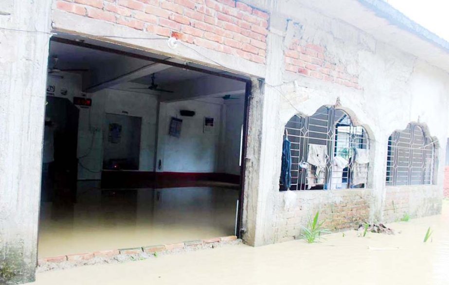 Heavy rainfall and tidal water created water- logging at Mirersarai area in the port city on Tuesday.
