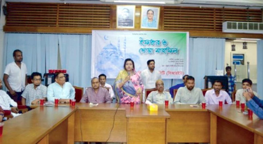 Mahjabin Morshed MP speaking at an Iftar and Doa Mahfil arranged by Chittagong Reportersâ€™ Unity (CRU) at Chittagong Circuit House Auditorium as Chief Guest on Friday.