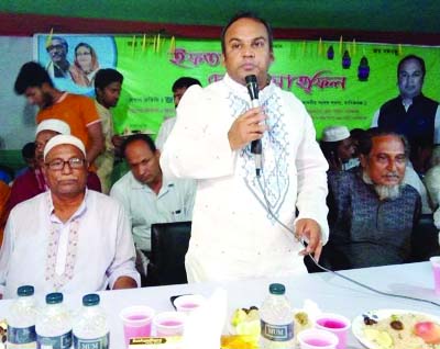 MANIKGANJ: A M Naimur Rahman Durjoy MP speaking at an Iftar and Doa Mahfil organised by Daulatpur Upazila Awami League as Chief Guest on Sunday