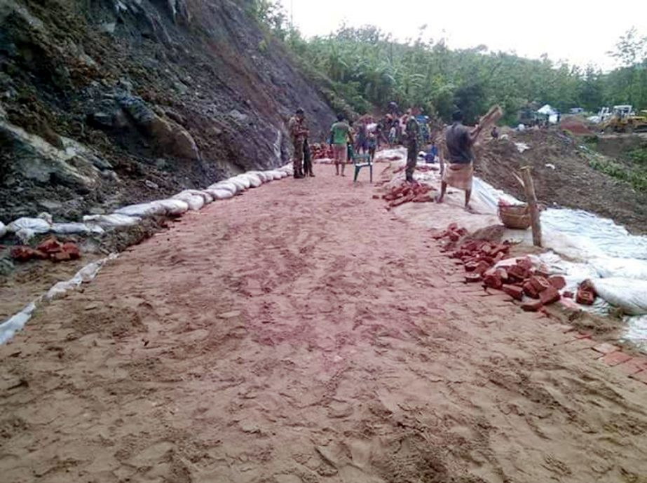 Chittagong - Rangamati Road was opened for light vehicles movement on Wednesday.