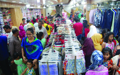 BARISAL: People of all ages rushed at the markers in Barisal city. This snap was taken on Thursday.