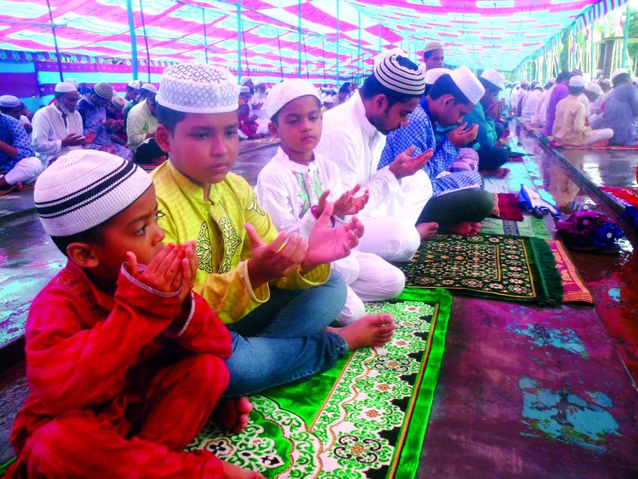 GOURIPUR (Mymensingh): The main Eid jamaat was held at Khelar Mathh Eidgah Maidan on Monday.