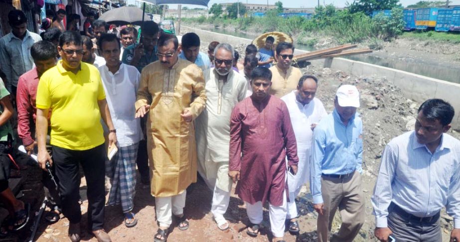 CCC Mayor A J M Nasir Uddin visiting different areas in Moheshkhali area on Tuesday.