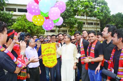 DUPCHANCHIA(Bogra): Nur- e- Alam Siddeque, DC, Dupchanchia Upazila inaugurating re-union of '99 batch of SSC of Bogra Zilla School as Chief Guest on Thursday.