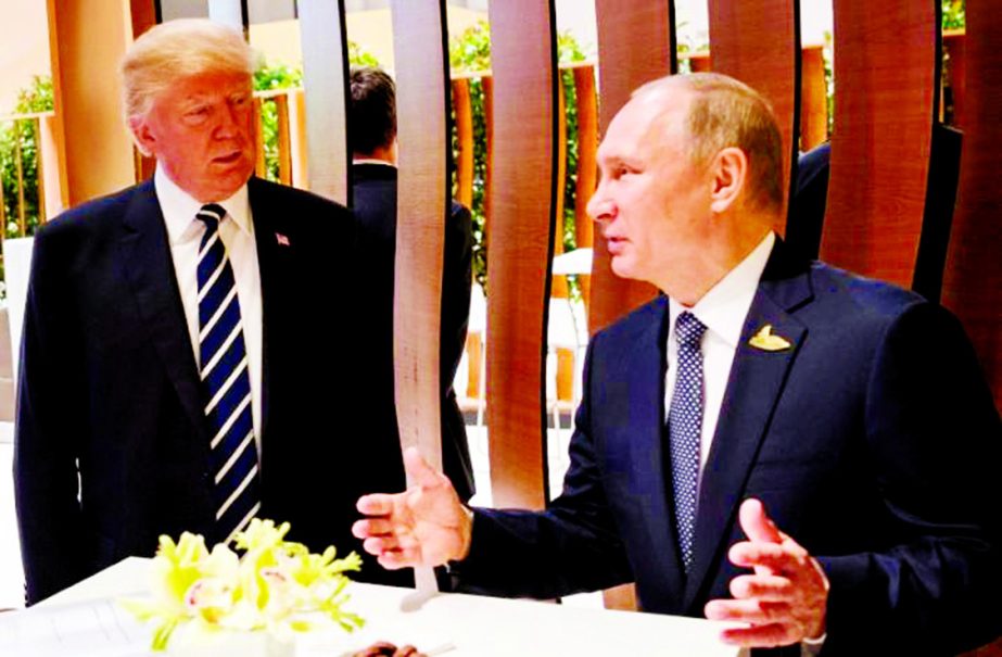 US President Donald Trump, Russia's President Vladimir Putin talk face to face for the first time during the G20 Summit in Hamburg on Friday.