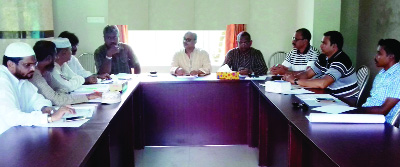 RANGPUR: Rezaul Islam Liton, President, Rangpur Metropolitan Chamber of Commerce and Industry addressing a meeting of the organisation at its Auditorium on Saturday.