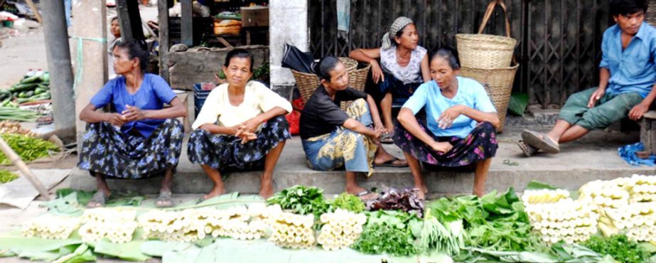 Tribal people in Bandarban waiting for sale of local food Bashcruel . This picture was atekn from Marma Bazar on Friday.